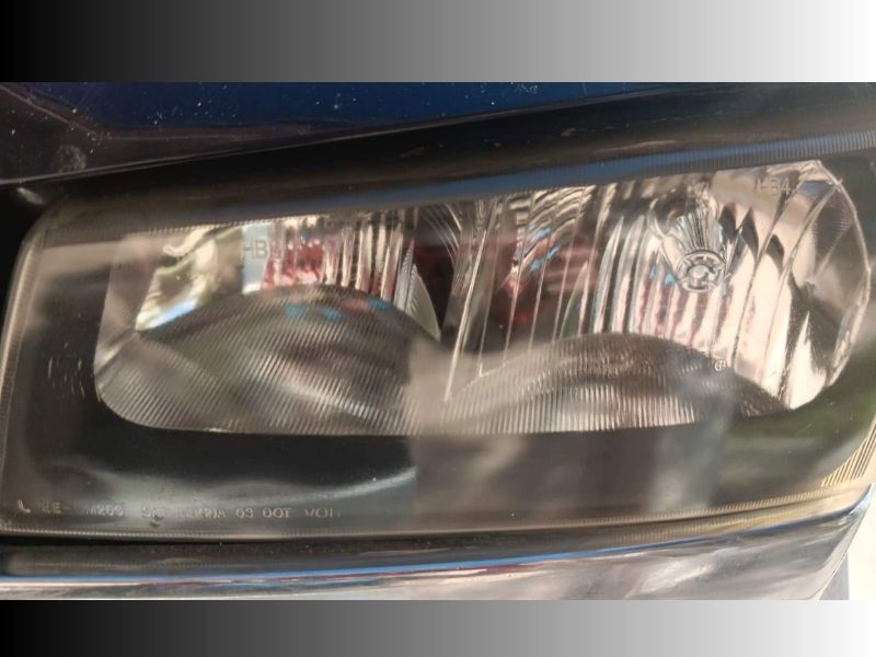 After headlight restoration with restored clarity