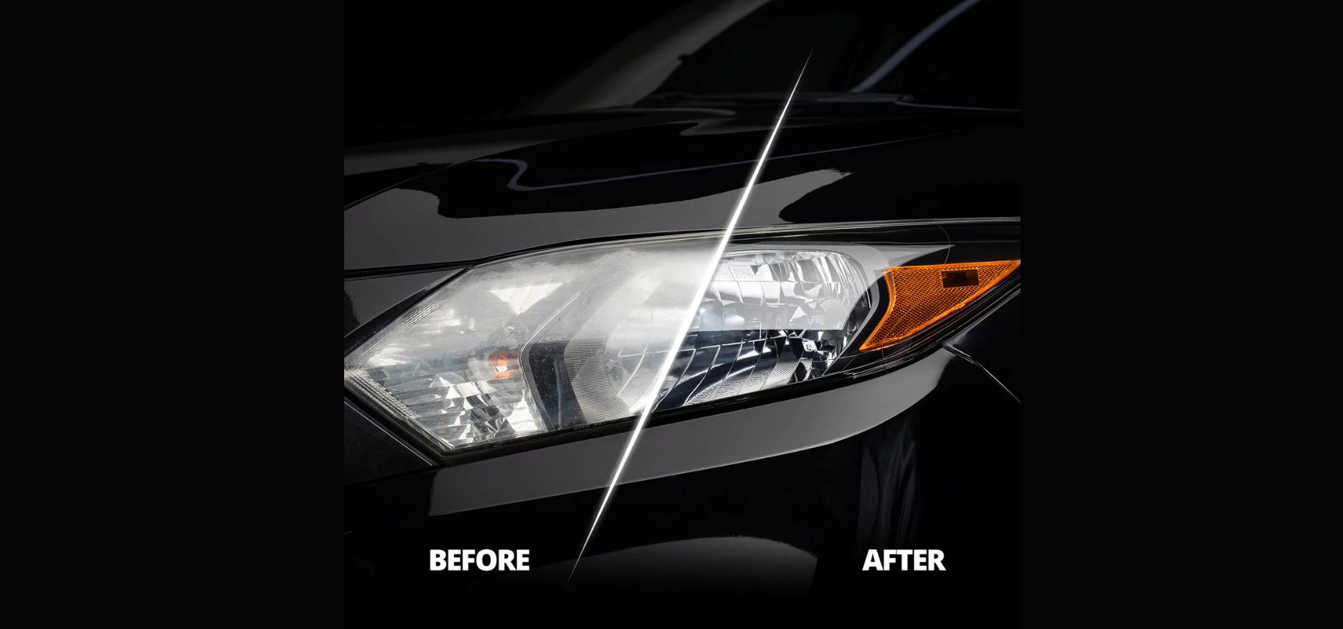 Vehicle with restored clear headlights in Las Vegas
